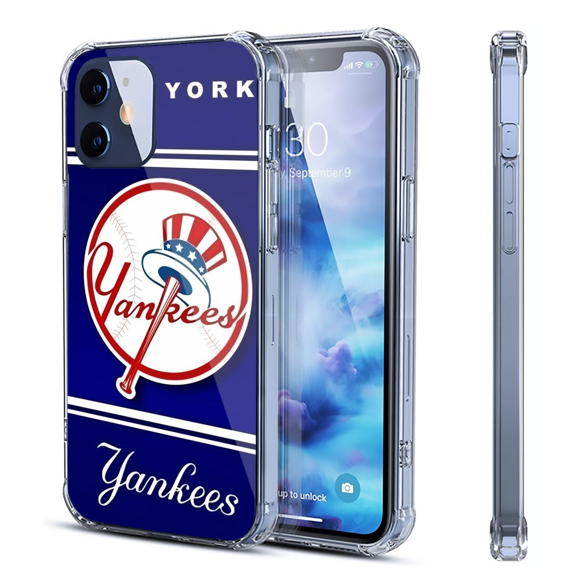 New York Yankees 139 Clear IPhone 12 Case – Soft TPU With UV Print – Enhanced Drop Protection, Precise Fit, Anti-Fingerprint, Customizable Design, Scratch-Resistant, Yellow-Resistant